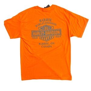 Harley-Davidson Men’s Barrie Dealer Tee – Orange – Size L (BNWT)